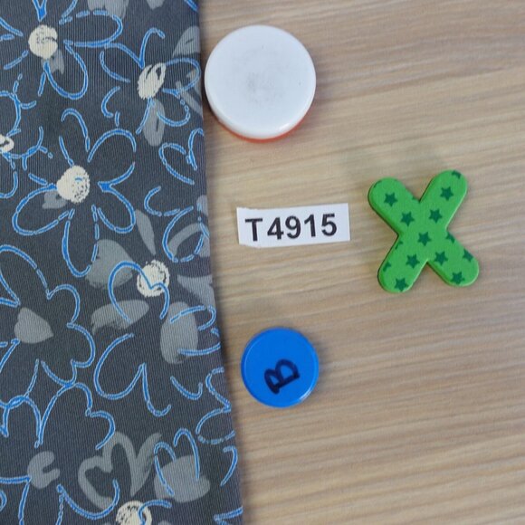 UNGARO Neck Tie‎ Mens Blue Floral Silk Flower Print Spring Formal Casual ITALY - Picture 10 of 10